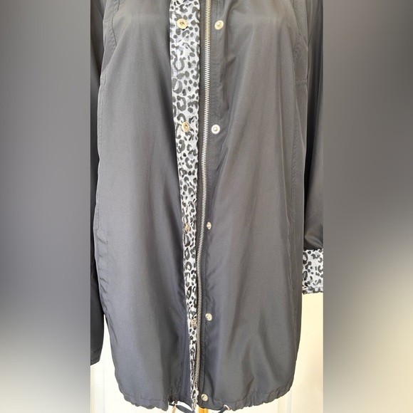 JM Collection‎ Women’s Windbreaker Cheetah Trim Large - Picture 7 of 11